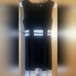 Calvin Klein Black and White Dress Size 6